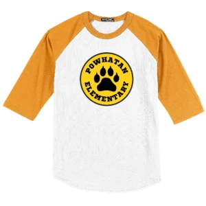 Powhatan Elementary Adult Baseball Tee